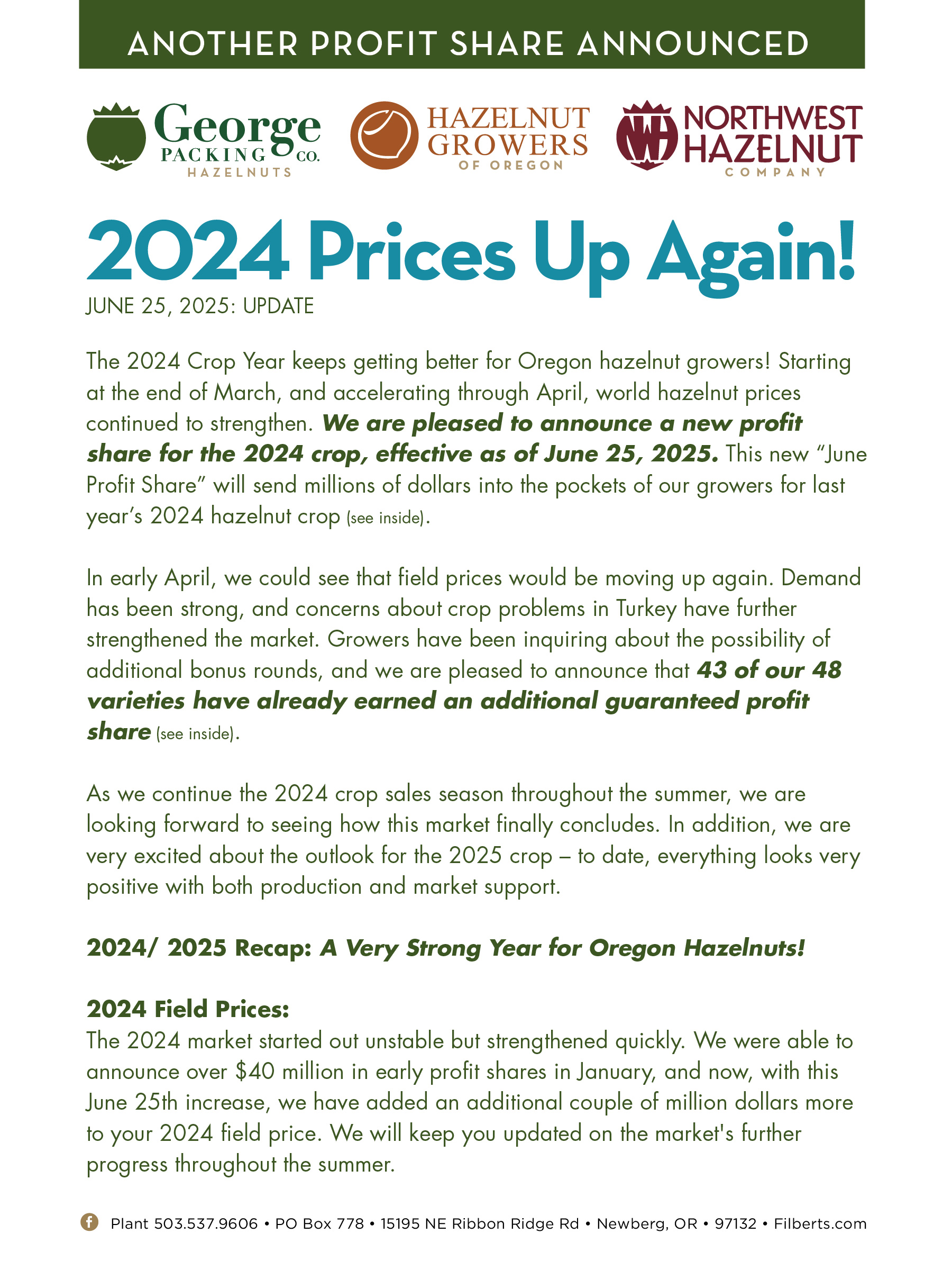 2024 Prices Up Again! flyer front