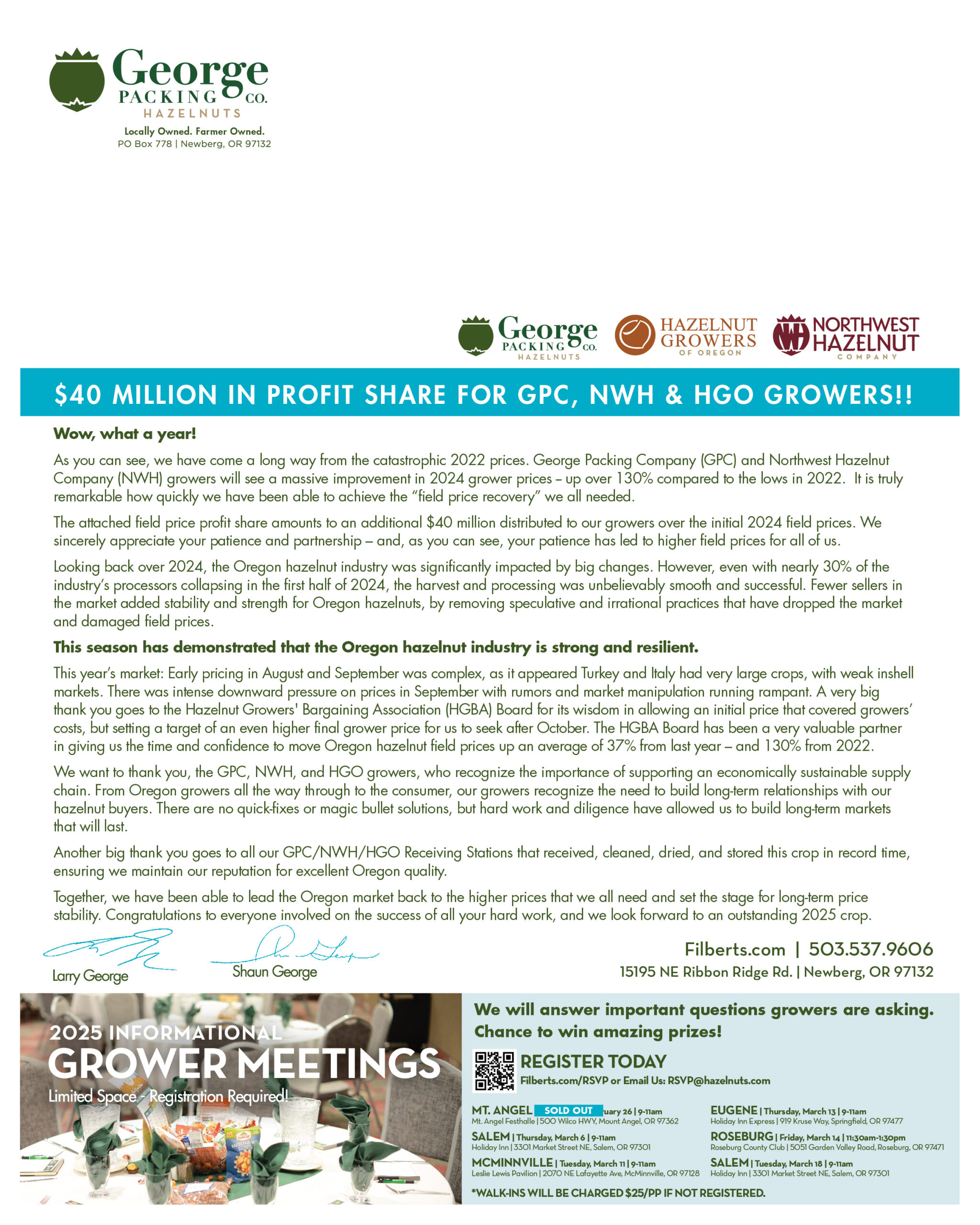 Growers Bonus 2024 flier front